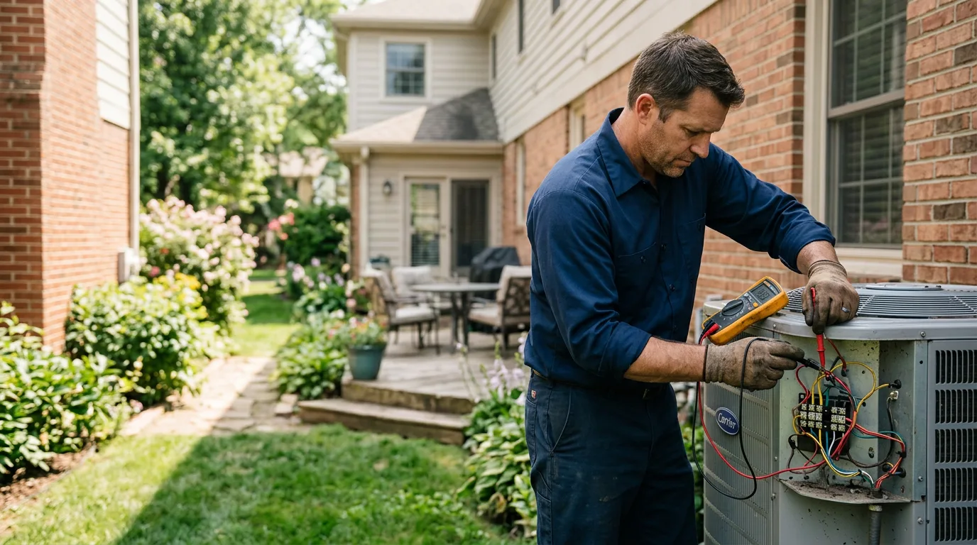 HVAC technician working near Charlotte, NC